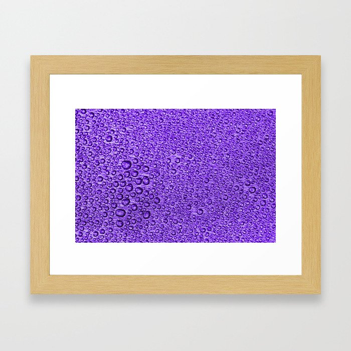Water Condensation 05 Violet Framed Art Print | Abstract, Nature, Photography, Pattern
