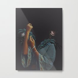 Seconds Before Dawn Metal Print | Floral, Woman, Curated, Romantic, Vintage, Girl, Beautiful, Collage, Color, Portrait 