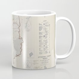 1950 Census Enumeration District Map - Georgia (GA) - Effingham County - Effingham County Coffee Mug | Print, Antique, County, Census, Cartography, Town, Map, Geography, City, Population 