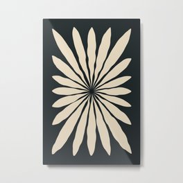Star Leaf: Noir Metal Print | Blackandwhite, Boho, Abstract, Modern, Plants, Off White, Leaf, Matisse, Star, Retro 