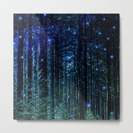 Magical Woodland Metal Print | Nebula, Fantasy, Galaxy, Christmas, Gift, Stars, Art, Woodland, Glow, Milkyway 