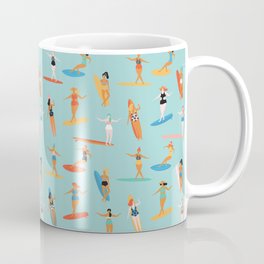 Mermaids Coffee Mug | Curated, Blue, Graphicdesign, Surfboard, Surfboards, Hawaii, Mermaid, Summer, Beach, Surfer 