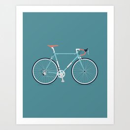 My Bike Blue Art Print
