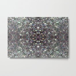 Sparkly colourful silver mosaic mandala Metal Print | Silvermosaic, Iridescent, Photo, Mosaic, Beautiful, Girly, Sparkle, Abstract, Colourful, Trendy 