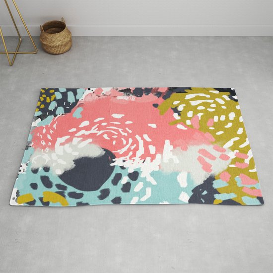 Athena Abstract Painting Hipster Home Decor Trendy Color Palette