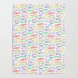 Words pattern Poster