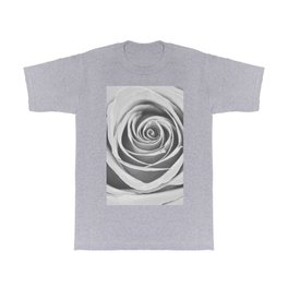 White Rose Flower Detail Macro T Shirt | Rose, White, Shabbychic, Rosemacro, Closeup, Floral, Nature, Petals, Photo, Botanical 