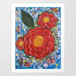 Flores Rojas Art Print