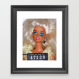 MALIBU 47120 Gerahmter Kunstdruck | Pop, Malibu, Color, California, Arrested, Mugshot, Photo, Crime, Doll, Barbie 
