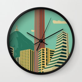 Bogota Travel Illustration Wall Clock | Movingto, Apparel, 1854, Birthdaygifts, Graphicdesign, Shirt, Tee, Colombia, Clothing, Bogota 