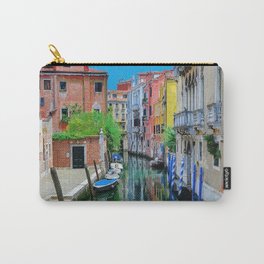 Brightly Coloured Homes Venice Italy #2 Carry-All Pouch | City, Vacation, Cityscape, Tourist, Houses, Old, Venice, Building, Water, Colors 