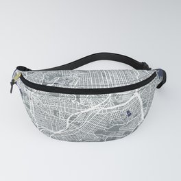 San Francisco, United States Map | Grey & Blue | More Colors, Review My Collections Fanny Pack
