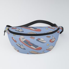 Sea of boats in Singapore Art Print Fanny Pack