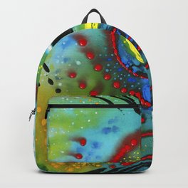 Tropical Fish - Colorful Beach Art By Sharon Cummings Backpack | Abstract, Painting, Miami, Animal, Fish, Beach, Miamibeach, Fishing, Tropicaldecor, Fishy 