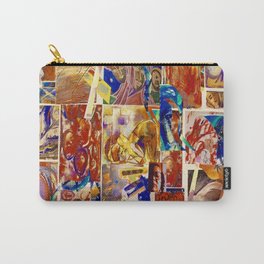 No 101 Carry-All Pouch | Collage, Thiessbaughfabrics, Paper, Papaer, Colorful, Decor, Original, Giclee, Abstract, Metal 