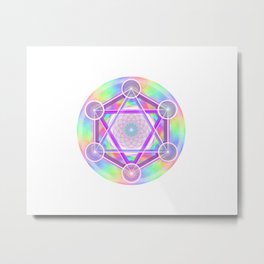 Rainbow Net Metatron Metal Print | Metatron, Mystical, Archangel, Digital, Sacredgeometry, Graphicdesign, Rainbow 