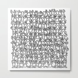 Homage to Keith Metal Print | Graphicdesign, Acrobats, Homage, Haring, Pattern, Doodles, Digital 