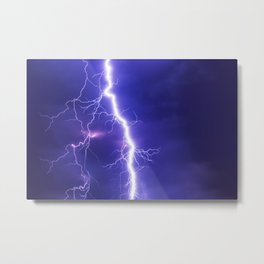 Storm Metal Print | Groovy, Clouds, Weather, Gift, Thunderstorm, Dramatic, Nature, Electricity, Bedroom, Thunder 