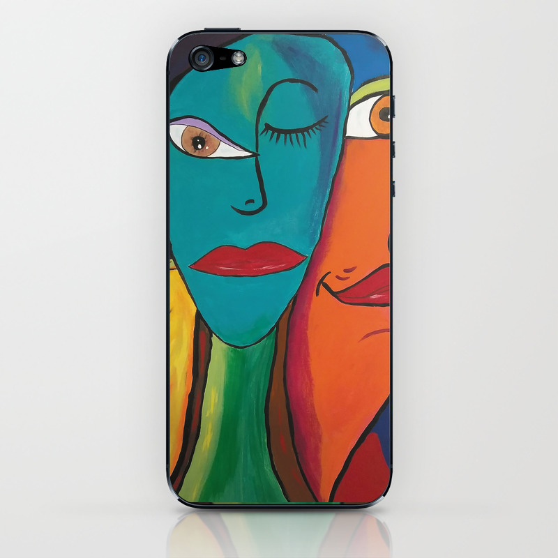 Picasso Inspired Abstract Faces Iphone Skin By Lynnlewis Society6