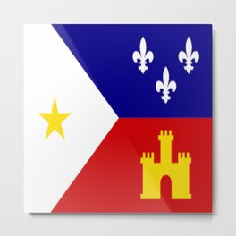 Acadiana Flag Metal Print | Graphicdesign, Parish, Cajun, Acadian, Vermillion, Lousiana, 337, Creole, Lafayette, Acadiana 