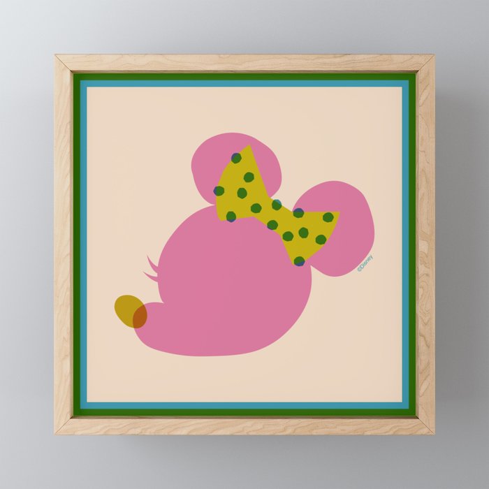 "Pink Minnie Mouse" by CherbearCreative Framed Mini Art Print