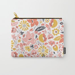 Betty Carry-All Pouch | Natureinspired, Graphicdesign, Nature, Boho, Pattern, Pink, Botanical, Pop Art, Floral, Bohemian 