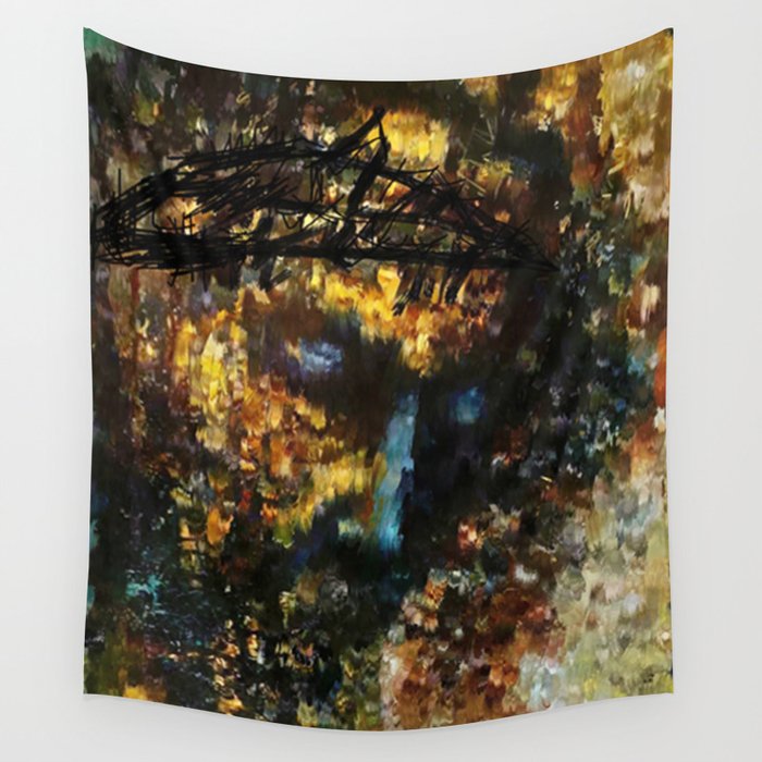 Jesus Christ Abstract Painting Wall Tapestry By Kartrtick101