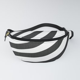 Black and White Stripes Fanny Pack
