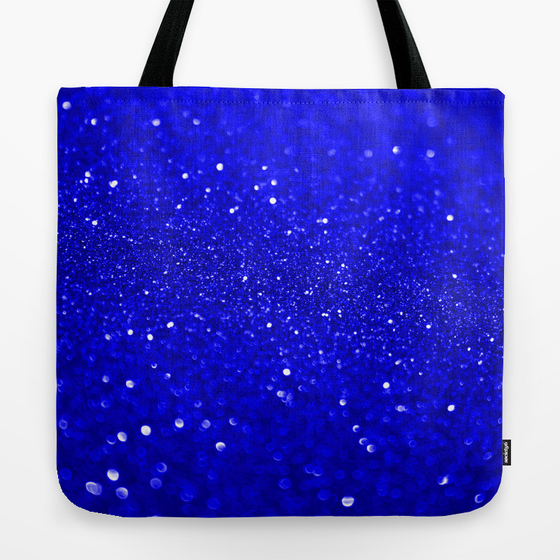 blue glitter bag