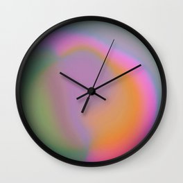 Divine Feminine Wall Clock | Soft, Feminine, Heartchakra, Color, Aura, Digital, Multicolor, Curated, Abstract, Graphicdesign 