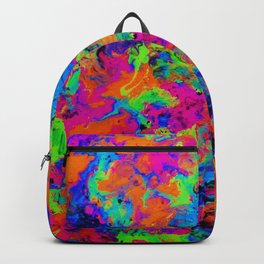 I Know You're Up There Backpack | Mirror, Painting, Animal, Concept, Red, Acrylic, Watercolor, Rainbow, Trippy, Stoner 