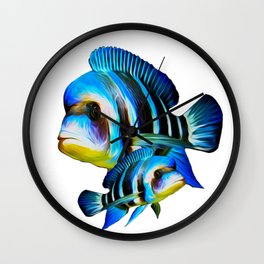 Frontosa Cichlid Pair Aquarium Fish Keeping  Wall Clock | Aquarium, Bluefish, Aquariumfish, Fish, Fishtank, Frontosa, Tropicalfish, Graphicdesign, Frontosacichlid 
