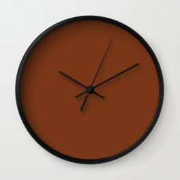 RUST Wall Clock | Rust, Orange, Midcentury, Red, Dark, Modern, Solid, Minimal, Colors, Graphicdesign 