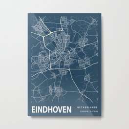 Eindhoven Blueprint Street Map, Eindhoven Colour Map Prints Metal Print | Curated, Mapprintdesign, Photo, Mapslineposter, Mapprintscustom, Mapprint, Mapprintart, Mapprintcity, Citymapprint, Citywallart 