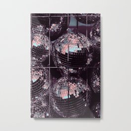 Pastel Trippy Disco Ball  Metal Print | Patel, Dance, Graphicdesign, Discoball, Funky, Party, Pop Art, Mirrored, Sparkle, Nightclub 
