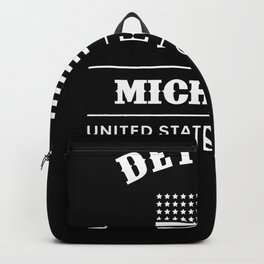 Detroit Michigan USA Backpack | Minimalism, Minimalist, 4Thofjuly, Independenceday, Patriotic, Graphicdesign, Michigan, City, Detroit, Usa 