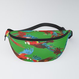 Watercolor Scarlet Macaws  Fanny Pack