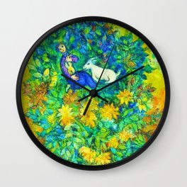 Autumn in the Village was painted by Marc Chagall. Digitally enhanced by WatermarkNZ Press Wall Clock | Surrealart, Painting, Jewishgifts, Surrealistart, Surrealistartwork, Jewish, Famouspainting, Marcchagall, Russianjew, Surreal 