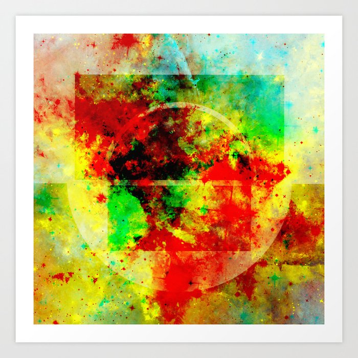 Subtle Form Abstract Colour Painting Art Print By Printpix