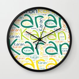 Karan Wall Clock | Graphicdesign, Sonkidmerchtext, Fathersdayparty, Husbanduncledad, Wordcloudpositive, Birthdaypopular, Vidddiepublyshd, Colorfulboyfriend, Buddysoftpresent, Horizontalindia 