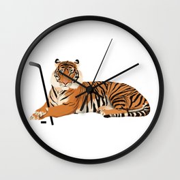 Ice Hockey Tiger Wall Clock | Princeton, Coloradocollege, Icehockey, Ouchita, Tigers, University, Clemson, Lsu, Tiger, College 