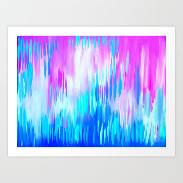 Happy Abstract Paintings Art Print By Catiej Society6