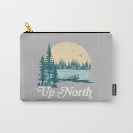 Vintage Retro Up North Lake Carry-All Pouch