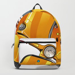 Yellow Vespa Backpack | Parking, Vespa, Piagio, Memory, Illustration, Digital, Vector, Scooter, Popart, Graphicdesign 