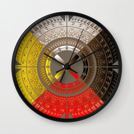 The Four Direction Wall Clock | Medicinewheel, Life, Health, Eco, Nativeamerican, Earth, Connection, Pop Art, Culture, Red 