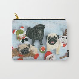 Christmas fun Carry-All Pouch | Blackpug, Drawing, Pastel, Christmas, Pug 