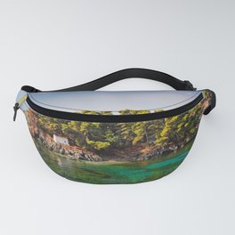 The islet of Panagia in Parga, Greece Fanny Pack