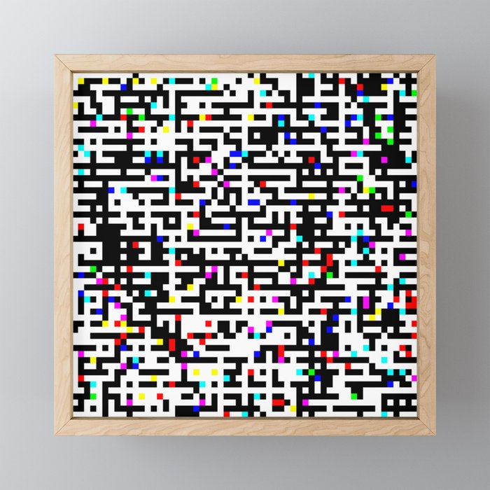 Abstract 8 Bit Pattern Framed Mini Art Print By Studiodestruct