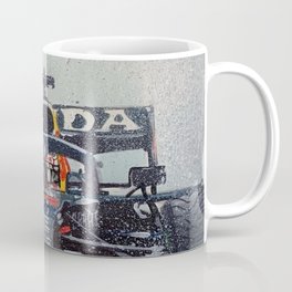 Verstappen, racing on a wet track Coffee Mug | Racing, Mechanic, Car, Drawing, Automotive, Winner, Champion, Racetrack, Driver, Formula1 
