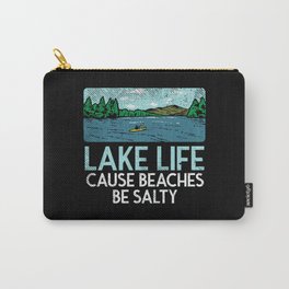 Lake Life Salty Beaches Carry-All Pouch | Boating, Graphicdesign, Sailing, Yacht, Pontoon, Nature, Kayak, Outdoors, Pedaling, Curated 